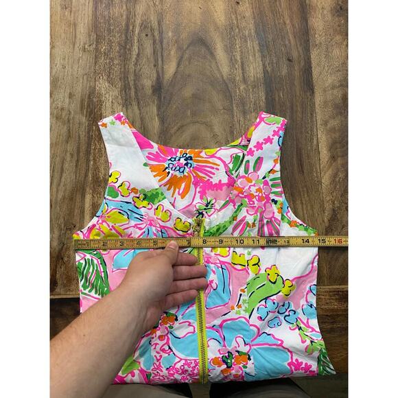 Lilly Pulitzer 20th Anniversary Nosey Posey Floral Print Shift Mini Dress Size 2 - Picture 7 of 7